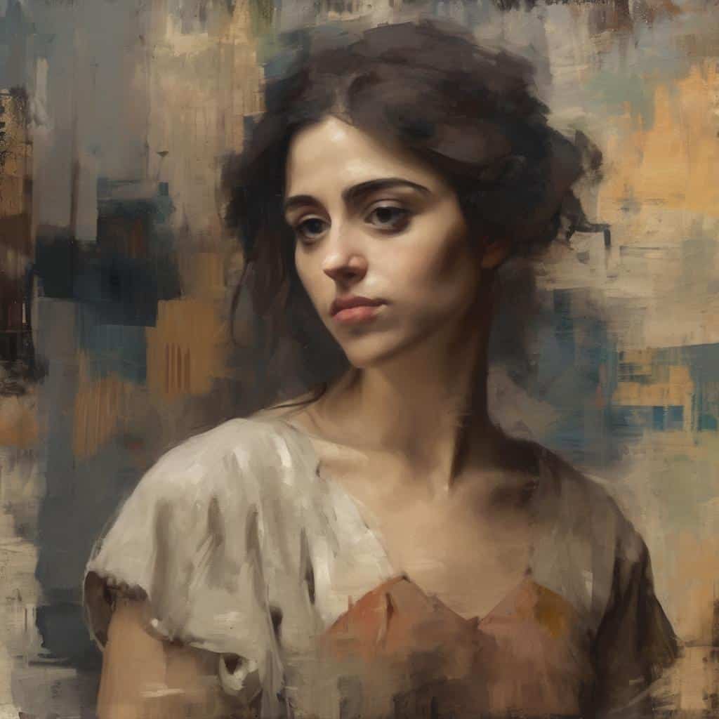 Ουάου, ένα πορτρέτο γυναίκας σε ζωγραφικό στυλ, που αναδεικνύει την καλλιτεχνική σκηνή του σήμερα και την σύγχρονη τέχνη.